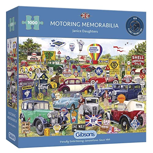 Gibsons GIBG6306 Motoring Memorabilia 1000-teiliges Puzzle von Gibsons