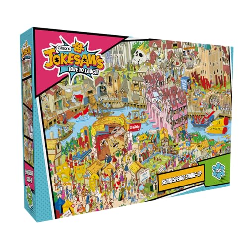 Gibsons Jokesaws Shakespeare Shake-up-Puzzle, 1000 Teile, buntes Comedy-Kunstwerk, Liebe zum Lachen, nachhaltiges Gibsons für Erwachsene, Teenager, hochwertiges 100 % recyceltes Brett, tolles Geschenk Gibsons Jokesaws Shakespeare Shake-up-Puzzle, 1000 Teile, buntes Comedy-Kunstwerk, Liebe zum Lachen, nachhaltiges Gibsons für Erwachsene, Teenager, hochwertiges 100 % recyceltes Brett, tolles Geschenk von Gibsons