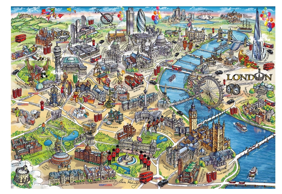 Gibsons London Landmarks 1000 Teile Puzzle Gibsons-G7066 Gibsons London Landmarks 1000 Teile Puzzle Gibsons-G7066 von Gibsons