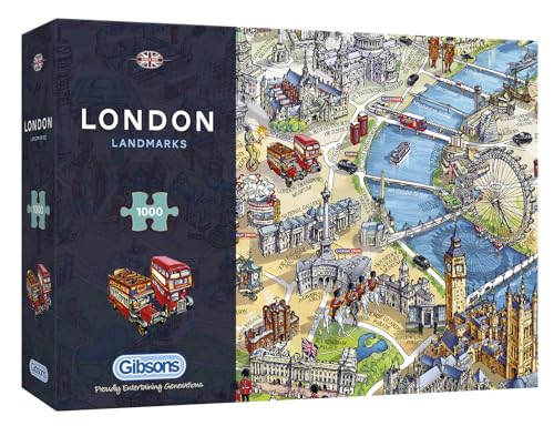 Gibsons London Landmarks Puzzle für Erwachsene, 1000 Teile, hergestellt in den USA, B Corp Gibsons London Landmarks Puzzle für Erwachsene, 1000 Teile, hergestellt in den USA, B Corp von Gibsons