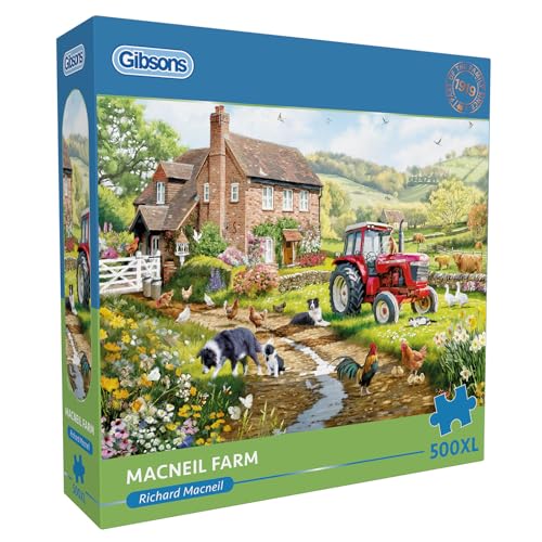 Gibsons Macneil Farm 500XL Puzzle, extra großes Puzzle, traditionelles Bauernhoftiere, nachhaltiges Puzzle für Erwachsene, Teenager, hochwertiges 100% recyceltes Brett, tolles Geschenk, Gibsons Games Gibsons Macneil Farm 500XL Puzzle, extra großes Puzzle, traditionelles Bauernhoftiere, nachhaltiges Puzzle für Erwachsene, Teenager, hochwertiges 100% recyceltes Brett, tolles Geschenk, Gibsons Games von Gibsons