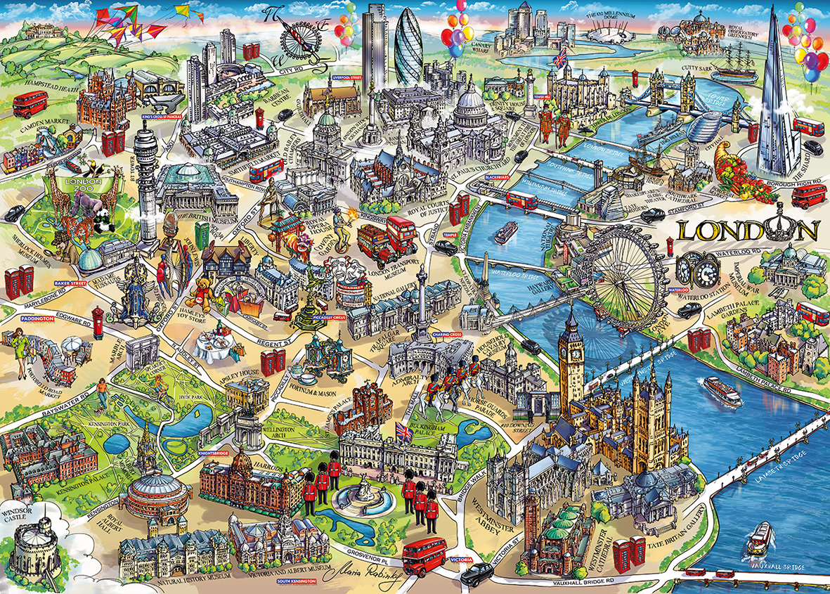 Gibsons Maria Rabinky: London Landmarks 500 Teile Puzzle Gibsons-G3402 Gibsons Maria Rabinky: London Landmarks 500 Teile Puzzle Gibsons-G3402 von Gibsons