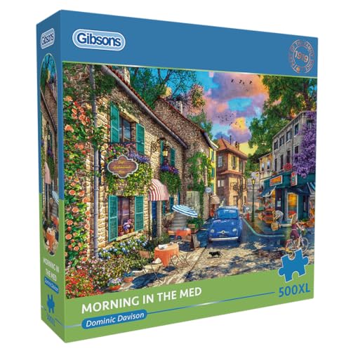 Gibsons Morning in the Med | 500XL Teile Puzzle, extra großes Puzzle, mediterranes Puzzle, nachhaltiges Puzzle für Erwachsene, 100% recyceltes Premium-Karton, tolles Geschenk, Gibsons Games von Gibsons