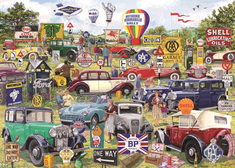 Gibsons Motoring Memorabilia 1000 Teile Puzzle Gibsons-G6306 von Gibsons