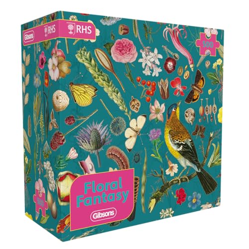 Gibsons RHS 500-teiliges Puzzle, Florale Fantasie, schöne botanische Kunstwerke, Naturpflanzen, Insekten, nachhaltiges Gibsons für Erwachsene, Teenager, hochwertiges 100% recyceltes Brett, tolles Gibsons RHS 500-teiliges Puzzle, Florale Fantasie, schöne botanische Kunstwerke, Naturpflanzen, Insekten, nachhaltiges Gibsons für Erwachsene, Teenager, hochwertiges 100% recyceltes Brett, tolles von Gibsons