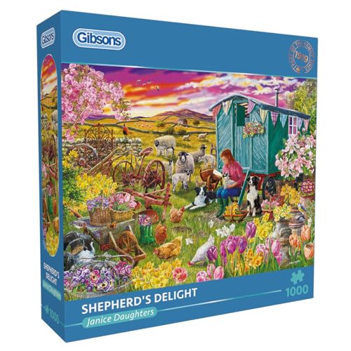 Gibsons Shepherd's Delight 1000-teiliges Puzzle, traditionelles Bauernhoftiere, nachhaltiges Puzzle für Erwachsene und Teenager, 100 % recyceltes Premium-Karton, tolles Geschenk, Gibsons Games Gibsons Shepherd's Delight 1000-teiliges Puzzle, traditionelles Bauernhoftiere, nachhaltiges Puzzle für Erwachsene und Teenager, 100 % recyceltes Premium-Karton, tolles Geschenk, Gibsons Games von Gibsons