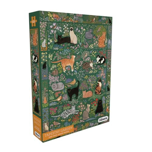 Gibsons Tapisserie-Garten | 1000-teiliges Puzzle, Katzen, Vögel, Tiere, Blumen, schönes Kunstwerk, nachhaltiges Puzzle für Erwachsene, hochwertiges 100% recyceltes Brett, tolles Geschenk, Gibsons Gibsons Tapisserie-Garten | 1000-teiliges Puzzle, Katzen, Vögel, Tiere, Blumen, schönes Kunstwerk, nachhaltiges Puzzle für Erwachsene, hochwertiges 100% recyceltes Brett, tolles Geschenk, Gibsons von Gibsons