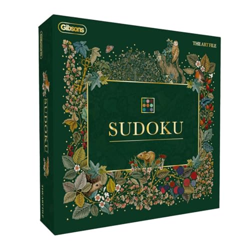 Gibsons The Art File Sudoku-Brett für Erwachsene, Kinder, klassisch, traditionell, Spaß, 150 Puzzles, 81 farbige Holzsteine, doppelseitig, ab 8 Jahren, grüne Luxusbox mit speziellem Finish Gibsons The Art File Sudoku-Brett für Erwachsene, Kinder, klassisch, traditionell, Spaß, 150 Puzzles, 81 farbige Holzsteine, doppelseitig, ab 8 Jahren, grüne Luxusbox mit speziellem Finish von Gibsons