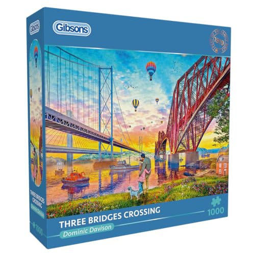 Gibsons Three Bridges Crossing 1000 Teile Puzzle, schönes buntes Schottland, nachhaltiges Puzzle für Erwachsene, hochwertiges 100% recyceltes Brett, tolles Geschenk, Gibsons Games Gibsons Three Bridges Crossing 1000 Teile Puzzle, schönes buntes Schottland, nachhaltiges Puzzle für Erwachsene, hochwertiges 100% recyceltes Brett, tolles Geschenk, Gibsons Games von Gibsons