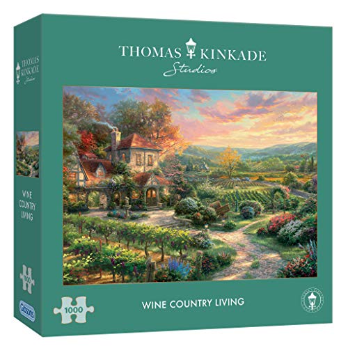 Thomas Kinkade: Weinlandleben | 1000 Teile Puzzle, schöner Sonnenuntergangs-Vinyard | nachhaltiges Puzzle für Erwachsene | 100% recyceltes Premium-Karton | tolles Geschenk für Erwachsene | Gibsons von Gibsons