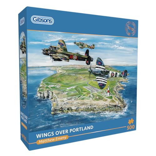 Gibsons Wings Over Portland 500-teiliges Puzzle, Militärgeschichte, Kriegsflugzeuge, Kunstwerk, nachhaltiges Puzzle für Erwachsene und Teenager, 100% recyceltes Premium-Karton, tolles Geschenk Gibsons Wings Over Portland 500-teiliges Puzzle, Militärgeschichte, Kriegsflugzeuge, Kunstwerk, nachhaltiges Puzzle für Erwachsene und Teenager, 100% recyceltes Premium-Karton, tolles Geschenk von Gibsons