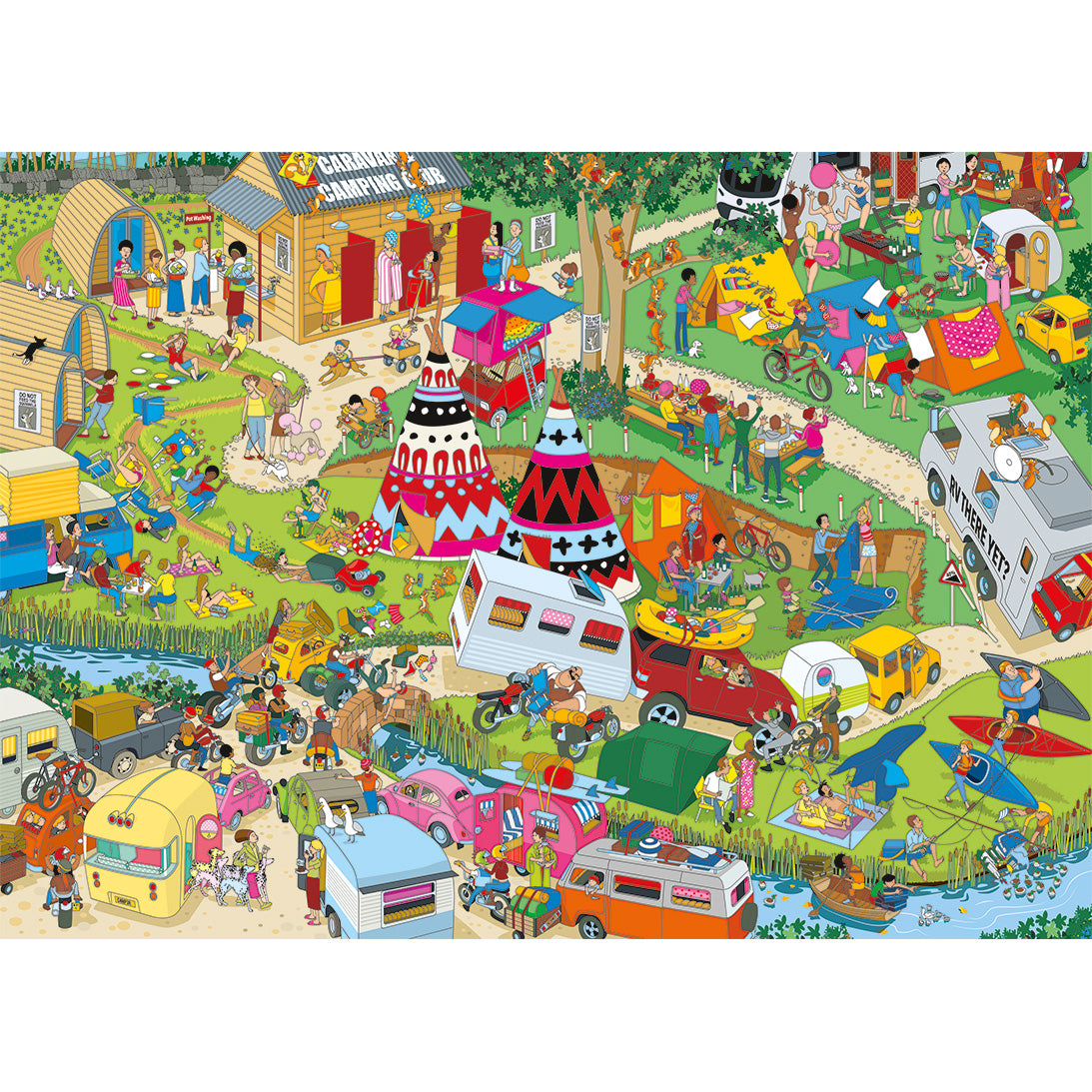 Gibsons Witze: Kapriolen Auf Dem Campingplatz 1000 Teile Puzzle Gibsons-G7159 von Gibsons