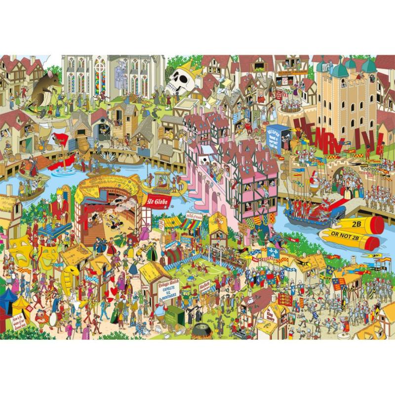 Gibsons Witze: Shakespeare-Aufrütteln 1000 Teile Puzzle Gibsons-G7157 von Gibsons