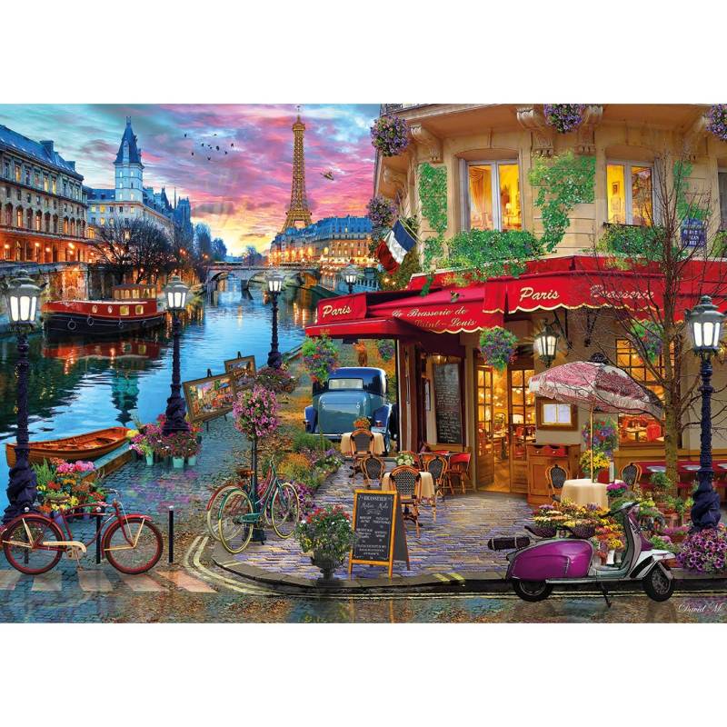Gibsons XL Teile - Sonnenuntergang Auf Der Seine 500 Teile Puzzle Gibsons-G3561 von Gibsons