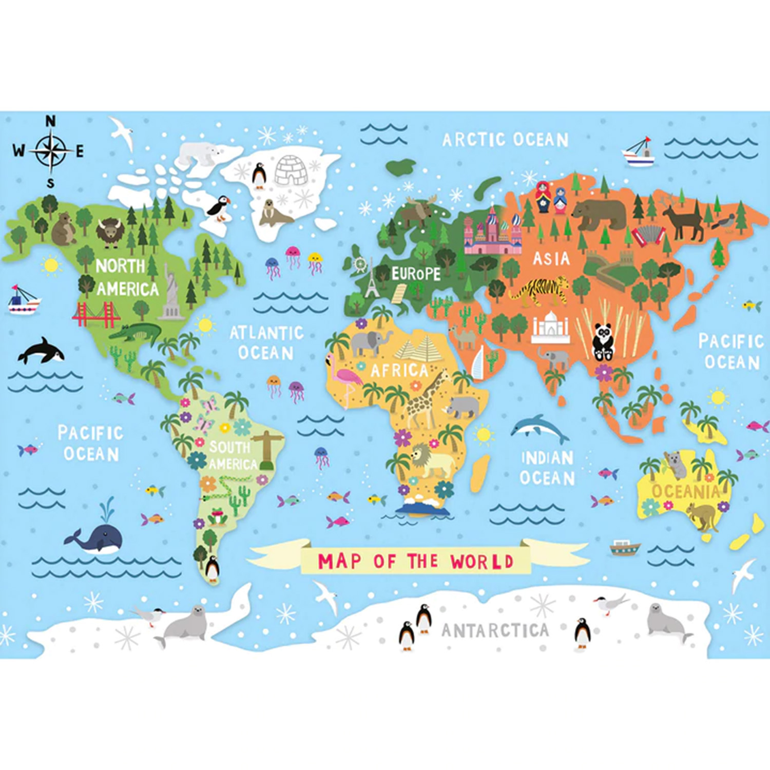 Gibsons XXL Teile - It's a Big World 24 Teile Puzzle Gibsons-G1051 von Gibsons