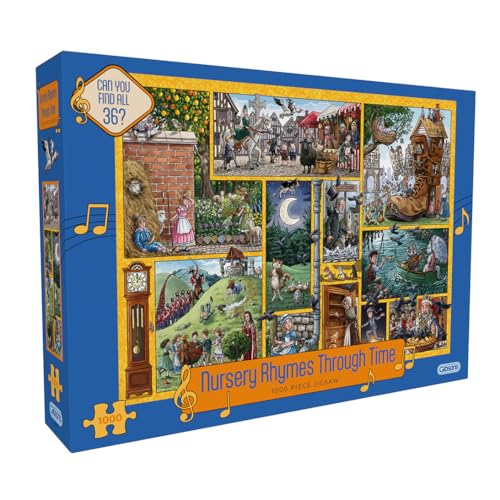 Gibsons Games Nursery Rhymes Through Time 1000 Teile Puzzle | Nachhaltiges Puzzle für Erwachsene | Premium 100% recyceltes Brett | Tolles Geschenk von Gibsons