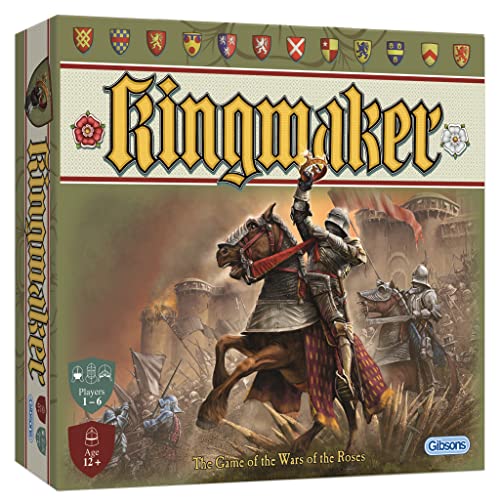 Kingmaker Strategie Kriegsspiel | Tischspiel für Erwachsene | Fortgeschrittenes Brettspiel | Gibsons Spiele | Alter 14+, 1-6 Spieler, 2+ Stunden Gameplay von Gibsons