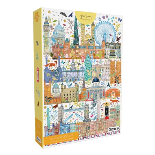 London Skyline 1000 Teile Puzzle, Großbritannien-Puzzle, nachhaltiges Puzzle für Erwachsene, 100 % recyceltes Premium-Karton, tolles Geschenk für Erwachsene, Gibsons Games von Gibsons