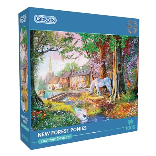 New Forest Ponies 1000 Teile Puzzle, Natur-Puzzle, nachhaltiges Puzzle, 100 % recyceltes Premium-Paket, tolles Geschenk für Erwachsene, Gibsons Games New Forest Ponies 1000 Teile Puzzle, Natur-Puzzle, nachhaltiges Puzzle, 100 % recyceltes Premium-Paket, tolles Geschenk für Erwachsene, Gibsons Games von Gibsons