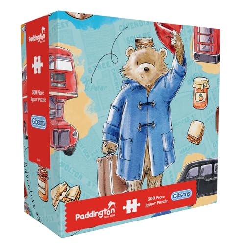 Paddington 500 Teile Geschenk Puzzle, klassischer Charakter, nachhaltiges Familienpuzzle, Premium, 100% recyceltes Brett, tolles Geschenk für Erwachsene und Kinder | Gibsons Games von Gibsons
