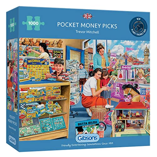 Pocket Money Picks 1000 Teile Puzzle | Gartenarbeit Puzzle | Nachhaltiges Puzzle für Erwachsene | Premium 100% Recyceltes Brett | Tolles Geschenk für Erwachsene | Gibsons Games von Gibsons