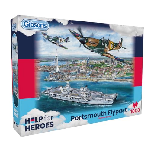 Portsmouth Flypast 1000 Teile Puzzle | Militär Puzzle | Nachhaltiges Puzzle für Erwachsene | Premium 100% recyceltes Brett | Tolles Geschenk für Erwachsene | Gibsons Games von Gibsons