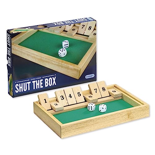 Small Foot Shut The Box aus Holz, Gesellschaftsspiel mit 2 Würfeln, Würfelspiel für Kinder ab 6 Jahren, 2116, One Colour von Gibsons