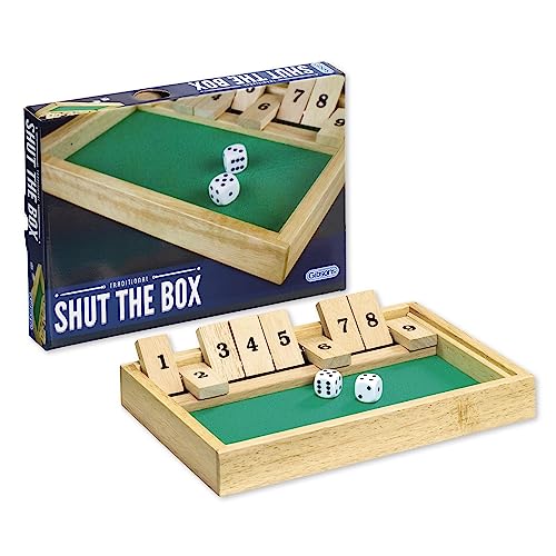 small foot Shut the Box aus Holz, Gesellschaftsspiel mit 2 Würfeln, Würfelspiel für Kinder ab 6 Jahren, 2116 von Gibsons