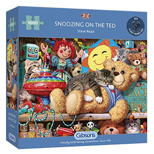 Snoozing on The Ted 1000 Teile Puzzle | Nachhaltiges Puzzle für Erwachsene | Premium 100% recyceltes Brett | Tolles Geschenk für Erwachsene | Gibsons Games von Gibsons
