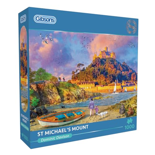 St. Michael's Mount 1000 Teile Puzzle | Küstenpuzzle | Nachhaltiges Puzzle für Erwachsene | 100% recyceltes Premium-Karton | Tolles Geschenk für Erwachsene | Gibsons Games von Gibsons