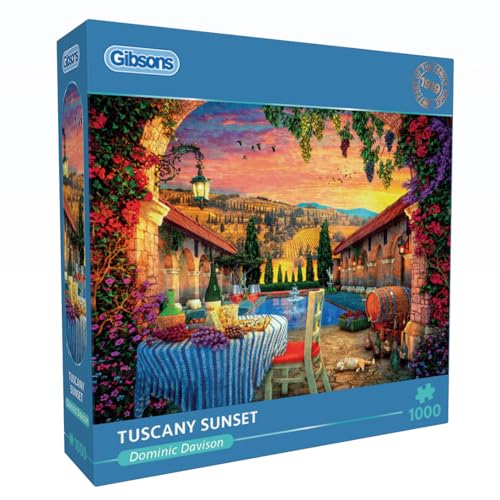 Toskana Sonnenuntergang 1000 Teile Puzzle, Italien Puzzle, nachhaltiges Puzzle für Erwachsene, 100% recyceltes Premium-Karton, tolles Geschenk für Erwachsene, Gibsons Games Toskana Sonnenuntergang 1000 Teile Puzzle, Italien Puzzle, nachhaltiges Puzzle für Erwachsene, 100% recyceltes Premium-Karton, tolles Geschenk für Erwachsene, Gibsons Games von Gibsons