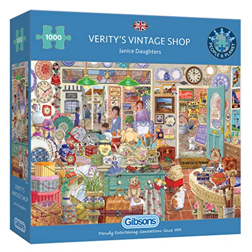 Verity's Vintage Shop 1000 Teile Puzzle | Nachhaltiges Puzzle für Erwachsene | Premium 100% Recyceltes Board | Tolles Geschenk für Erwachsene | Gibsons Games von Gibsons