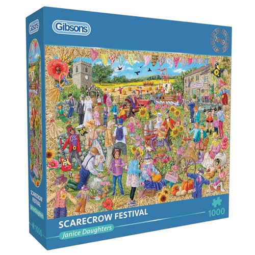 Gibsons Games Vogelscheuche Festival 1000 Teile Puzzle | Landschaft Nachhaltiges Puzzle für Erwachsene | Premium 100% recyceltes Brett | Tolles Geschenk Gibsons Games Vogelscheuche Festival 1000 Teile Puzzle | Landschaft Nachhaltiges Puzzle für Erwachsene | Premium 100% recyceltes Brett | Tolles Geschenk von Gibsons