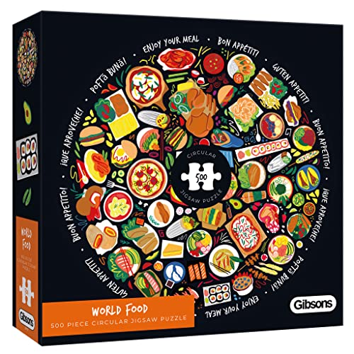 World Food Circular 500 Teile Puzzle | Nachhaltiges Puzzle für Erwachsene | Premium 100% Recyceltes Brett | Tolles Geschenk für Erwachsene | Gibsons Spiele von Gibsons