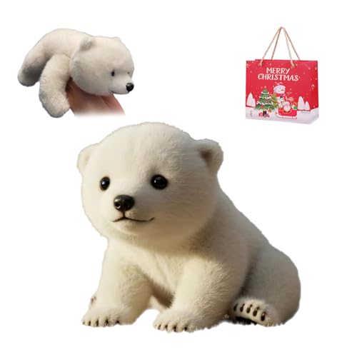 Gienslru The Polar Pal – The Plush That Calms You in Seconds, Ultra Soft Polar Bear Plush Toy, Interactive, Realistic, Loved by Children and Adults Who Need Comfort (1Pc) von Gienslru