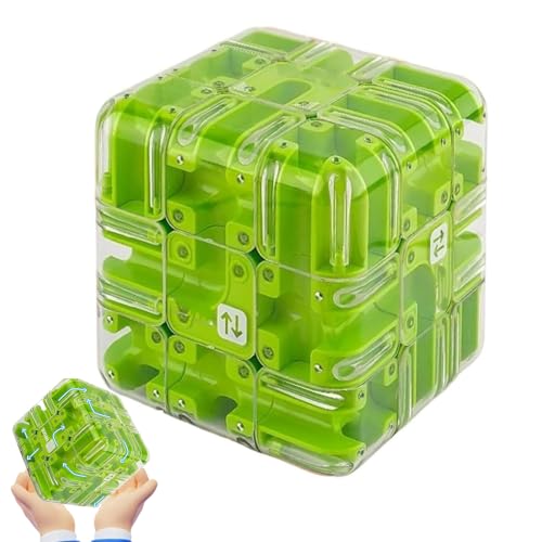 Large Labyrinth 3D Puzzle Maze Cube, 3D Maze Puzzle Cube, Spatial Awareness Brain Training Toy for Stress Relief & Logic Development, Educational Focus Game Gift for Adults Teens (D) von Gienslru