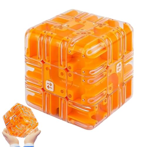 Large Labyrinth 3D Puzzle Maze Cube, 3D Maze Puzzle Cube, Spatial Awareness Brain Training Toy for Stress Relief & Logic Development, Educational Focus Game Gift for Adults Teens (E) von Gienslru