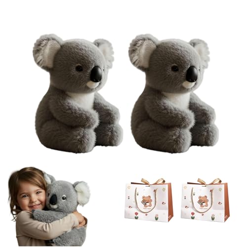 The Koaly Emotionale Heilung Auf Anfrage, Tierplüsch - Realistisches, beschwertes, weiches Koala-Plüschtier, ultraweiche Koala-Imitatoren, gemütliches Koala-Stofftier (2Pcs) von Gienslru