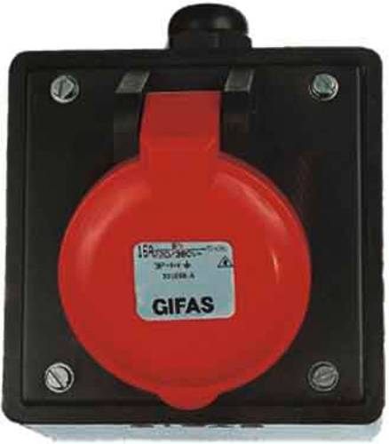 Gifas Electric 301658.E 101978 CEE Anbaudose 16A 5polig 400V 1St. von Gifas Electric