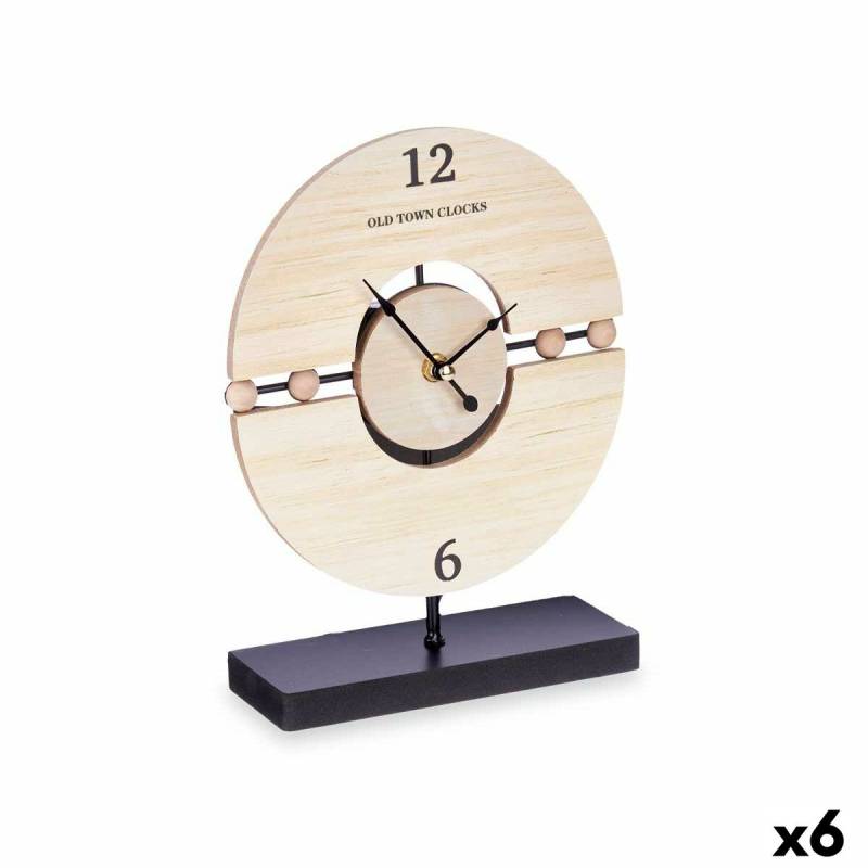 Bordur Bälle Schwarz Metall Holz MDF 20,5 x 26,5 x 7 cm (6 Stück) von Gift Decor