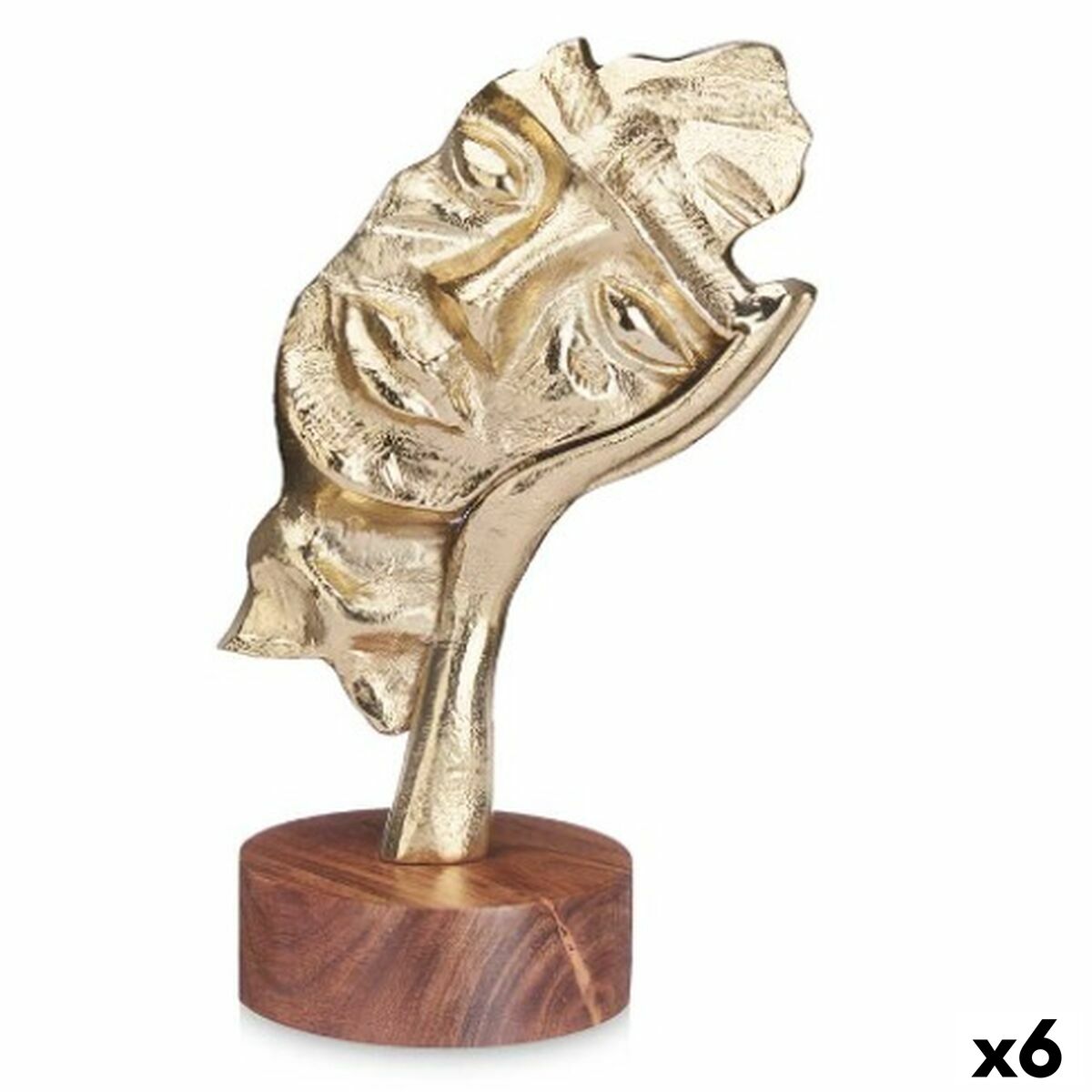 Deko-Figur Gesicht Gold Holz Metall 16,5 x 26,5 x 11 cm Deko-Figur Gesicht Gold Holz Metall 16,5 x 26,5 x 11 cm von Gift Decor