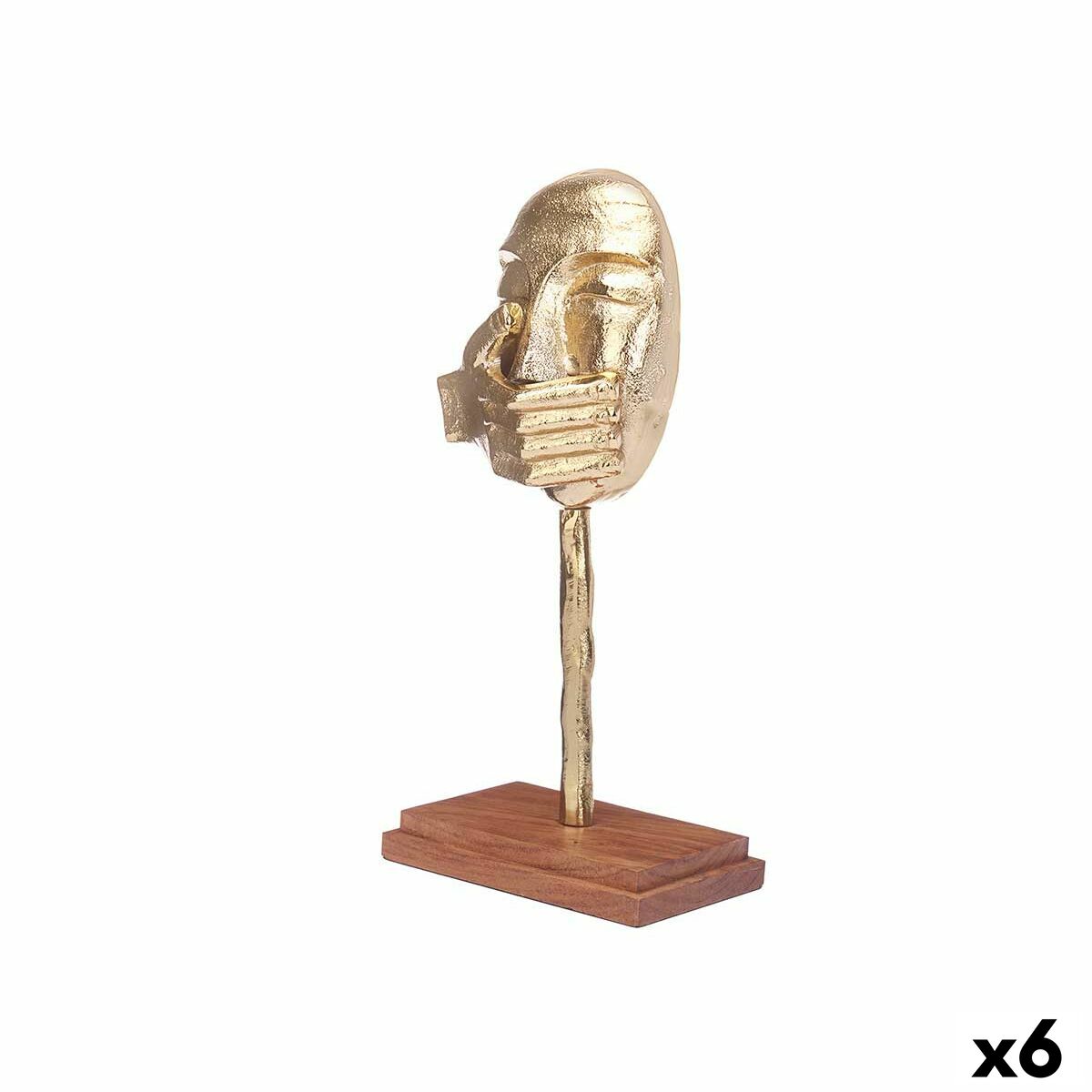 Deko-Figur Gesicht Gold Holz Metall 17 x 33,5 x 10 cm Deko-Figur Gesicht Gold Holz Metall 17 x 33,5 x 10 cm von Gift Decor