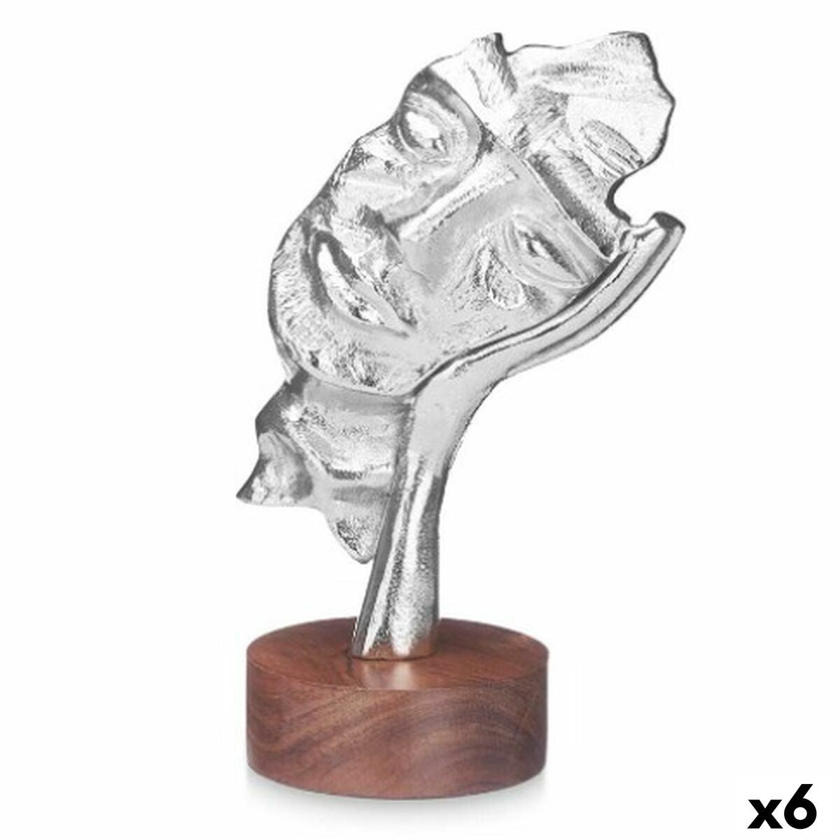 Deko-Figur Gesicht Silberfarben Holz Metall 16,5 x 26,5 x 11 cm Deko-Figur Gesicht Silberfarben Holz Metall 16,5 x 26,5 x 11 cm von Gift Decor