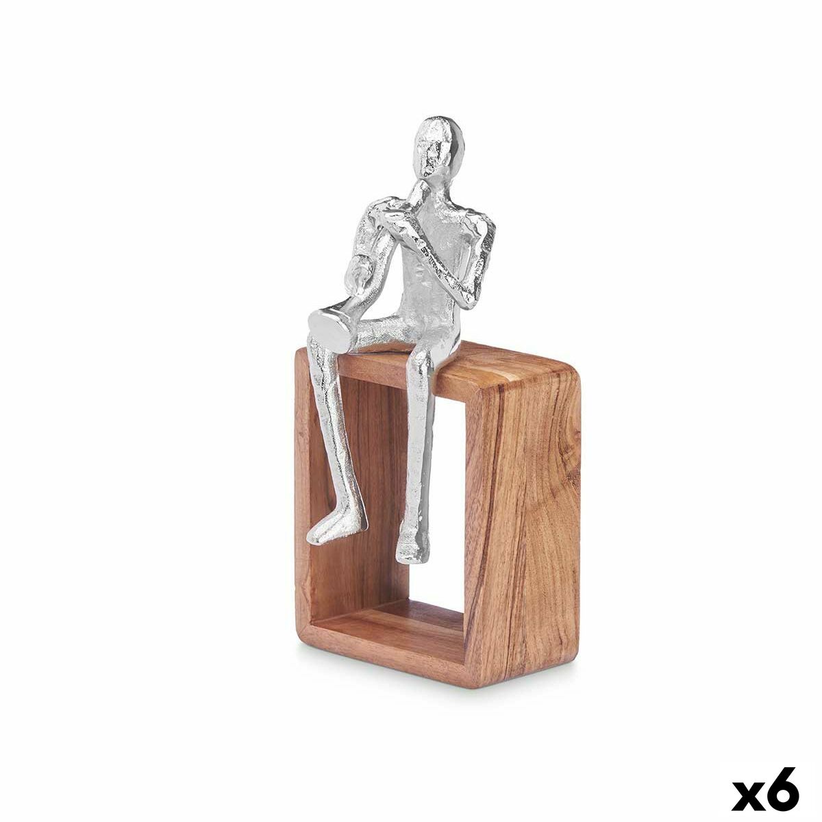 Deko-Figur Saxofon Silberfarben Holz Metall 13 x 27 x 13 cm Deko-Figur Saxofon Silberfarben Holz Metall 13 x 27 x 13 cm von Gift Decor