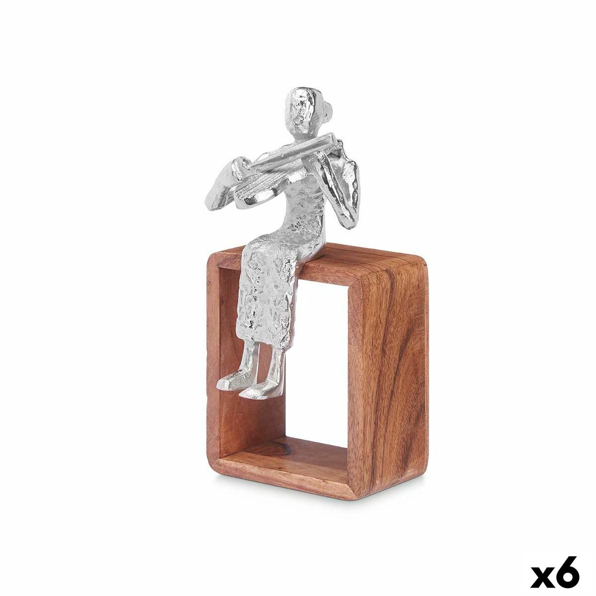 Deko-Figur Violine Silberfarben Holz Metall 13 x 27 x 13 cm Deko-Figur Violine Silberfarben Holz Metall 13 x 27 x 13 cm von Gift Decor