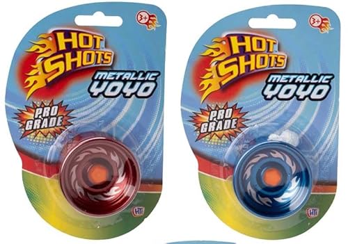 2 Stück Premium Metallic Jo-Jo Set für Kinder Anfänger - Hochleistungs-Jo-Jos für Tricks und Spielen, Partytütenfüller - Reaktionsfreudige Yojo-Bälle 3+ von Gift Idee