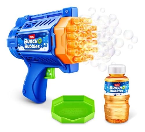 Bubble Bazooka – Seifenblasenmacher – motorisierter Seifenblasenblaster mit 3000 Blasen pro Minute, 80 ml Seifenblasenlösung und Dip-Tablett im Lieferumfang enthalten, Outdoor-Party-Spielzeug, von Gift Idee