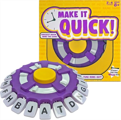 Gift Idee Machen Sie es schnell – Denken Sie Worte & schnelles Denken Familienspiel für Kinder & Erwachsene, schnelles Buchstabenpressen, Partyspiel für 2–4 Spieler, lustiges Brettspiel für Gift Idee Machen Sie es schnell – Denken Sie Worte & schnelles Denken Familienspiel für Kinder & Erwachsene, schnelles Buchstabenpressen, Partyspiel für 2–4 Spieler, lustiges Brettspiel für von Gift Idee