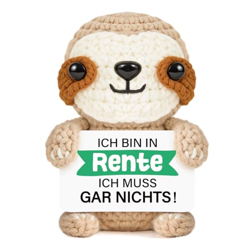 Giftasy Ruhestand Geschenk Mann - Kreative Strickwolle Faultier mit Energiekarte, Rente Renteneintritt Rentner Pension Geschenk Männer Mann Giftasy Ruhestand Geschenk Mann - Kreative Strickwolle Faultier mit Energiekarte, Rente Renteneintritt Rentner Pension Geschenk Männer Mann von Giftasy