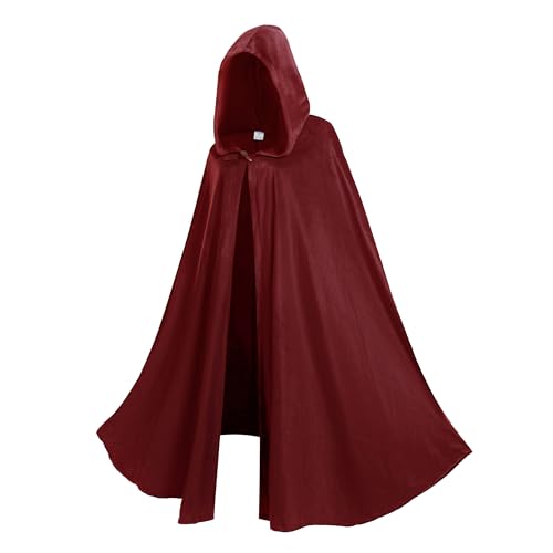Renaissance-Umhang für Herren und Damen, Renaissance-Umhang mit Kapuze, mittelalterlicher Hobbit-Umhang, viktorianischer Samtumhang mit Halskette, kurzer Samt-Umhang für Damen und Herren, Renaissance-Umhang für Herren und Damen, Renaissance-Umhang mit Kapuze, mittelalterlicher Hobbit-Umhang, viktorianischer Samtumhang mit Halskette, kurzer Samt-Umhang für Damen und Herren, von Giftdigger